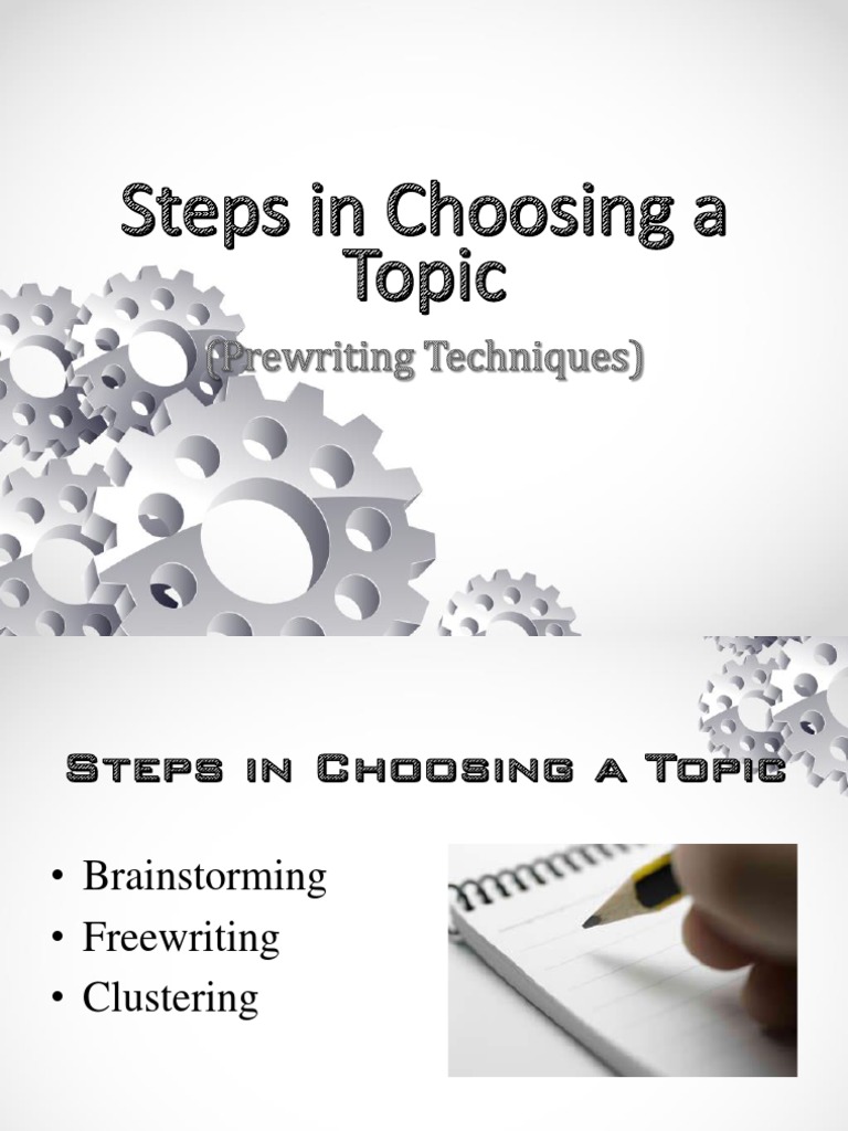 Prewriting Techniques for Topic Selection | PDF | Idea | Stereotypes