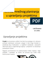 Tehnike Mrežnog Planiranja - CPM I PERT
