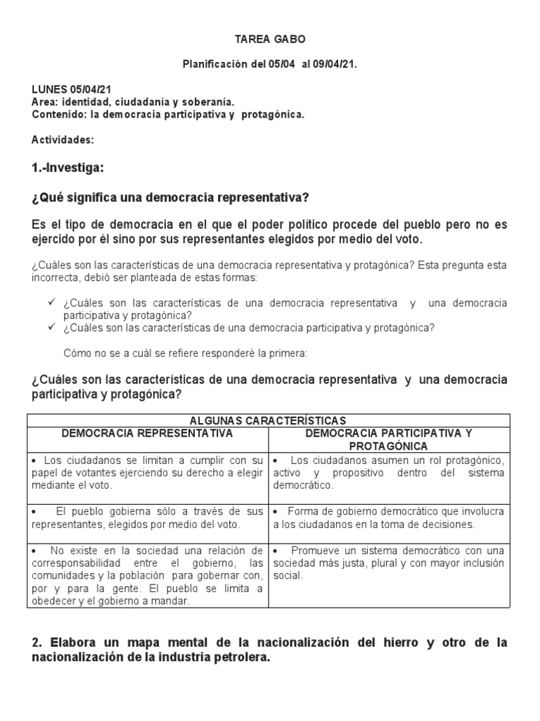 Qué Es La Democracia Representativa | PDF | Democracia | Ideologías ...