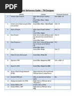 Quick Reference Guide - TM Designer: Project