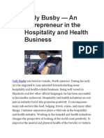 Cody Busby - An Entrepreneur in The Hospitality and Health Business
