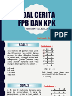 Soal Cerita FPB Dan KPK