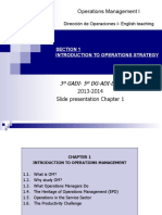 Operations Management I: 3º Gadi-5º Dg-Adi-Der