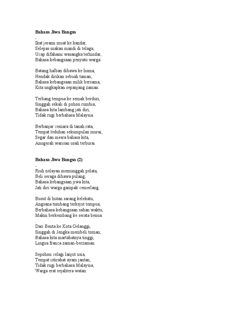 Pantun Bahasa Jiwa Bangsa Pdf