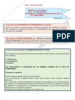 S18 Escribimos y Revisamos La Primera Versión de Un Acta de Compromiso