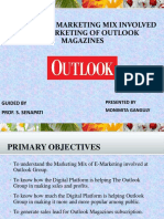 Analysis of Marketing Mix Involved in E-Marketing of Outlook Magazines