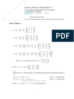 Multiple View Geometry: Solution Sheet 3