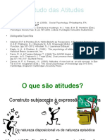 O estudo das Atitudes Social