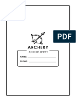 Archery Score Sheet 120 Pages (6 X 9)