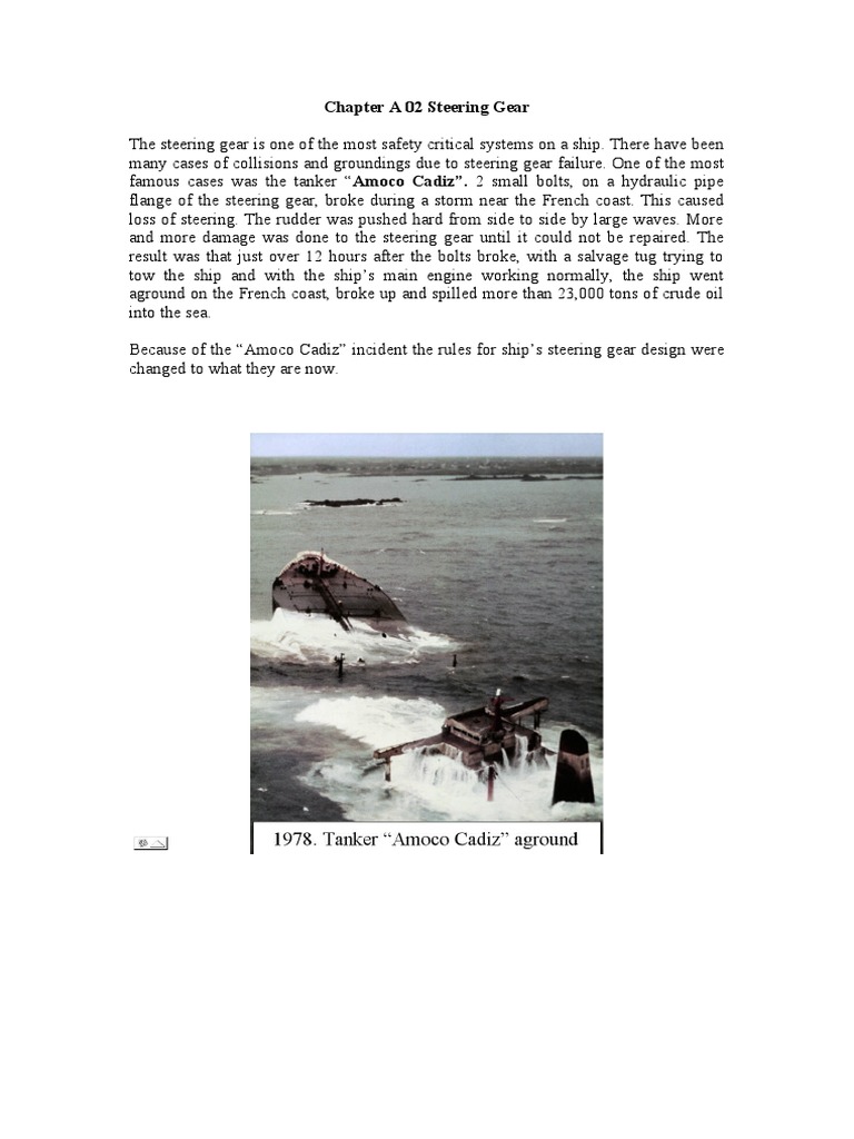 Chapter A 02 Steering Gear PDF Rudder Ships