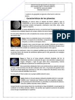 Caracteríticas de Los Planetas 6°