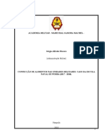 Confecção de Alimentos Nas Unidades Militares Caso Da Escola Naval de Pemba (2017 - 2018).