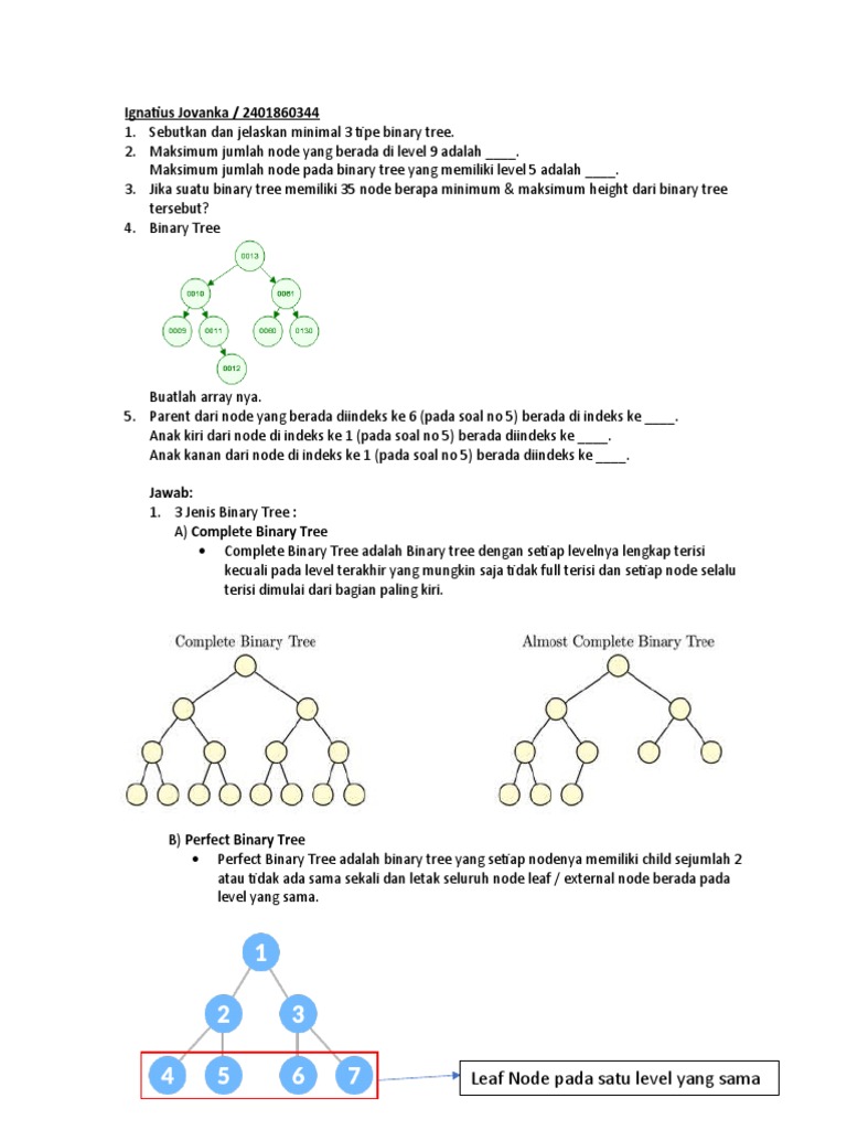 Konsep Dasar Binary Tree | PDF