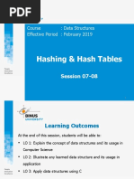 Hashing and Hash Tables