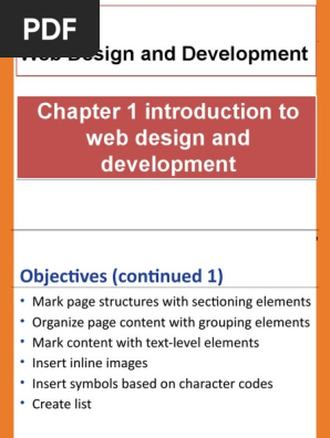 Chapter 1_Introduction to Web Design and Development
