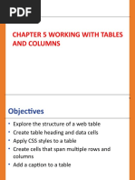 Chapter 5 Table