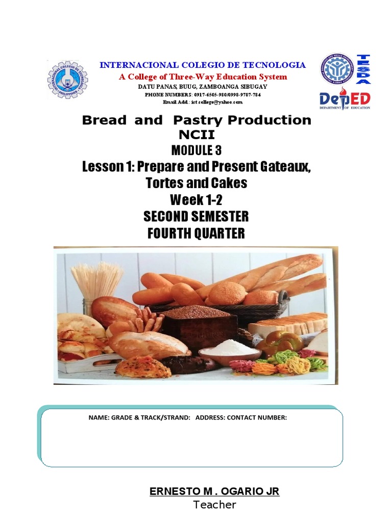 BPP Module 3: Cakes and Gateaux Skills | PDF | Cakes | Baking