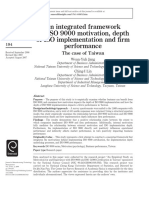 An Integrated Framework For ISO 9000 Motivation, Depth of ISO Implementation and Firm Performance