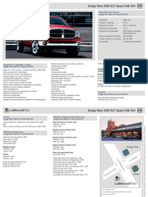 Ficha Tecnica Ram | PDF | Tracción en las cuatro ruedas | Suspensión  (Vehículo)