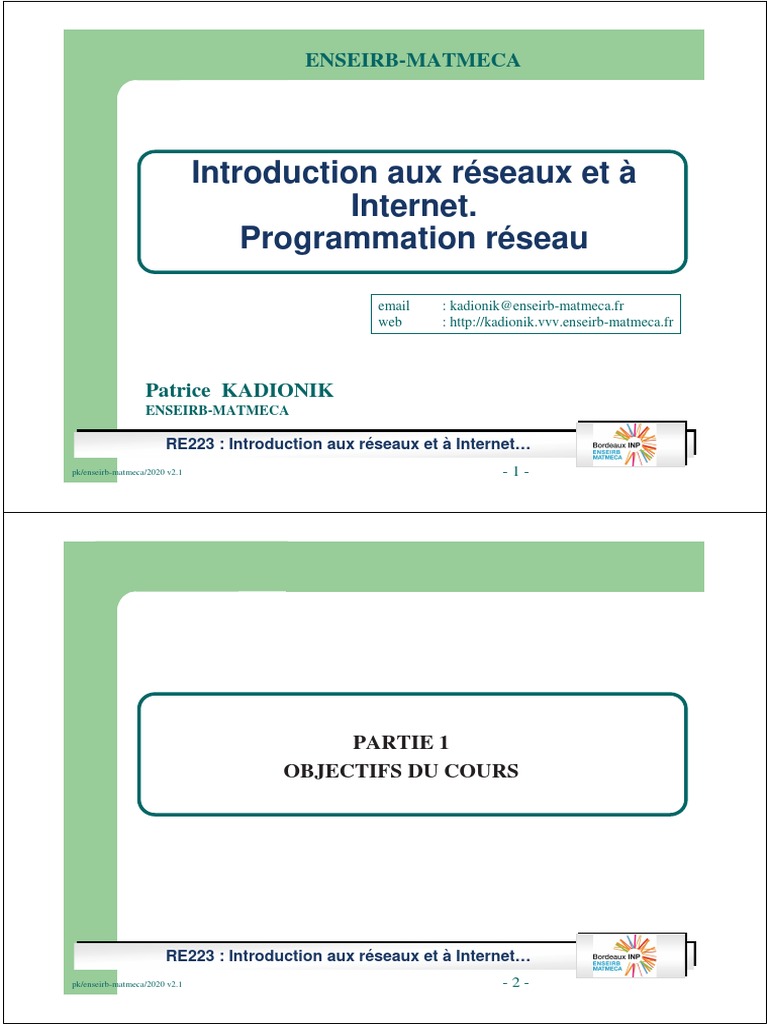 Introduction aux réseaux et TCP/IP | PDF | l'Internet | Modèle OSI