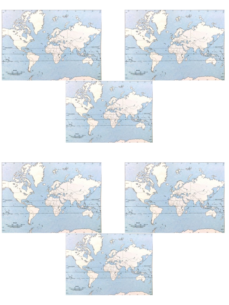World Printable Maps PDF