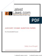Judiciary Exams Question Paper: Hello Good People!