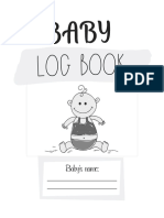 Baby Log Book, 8x10, 120p, No Bleed