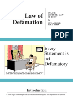 1 Law of Defamation