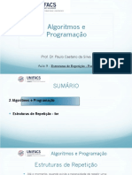 Aula 9 - Estruturas de Repetição - For