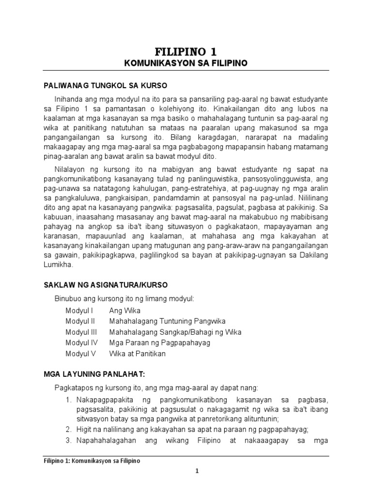 Fil 1 M1 | PDF