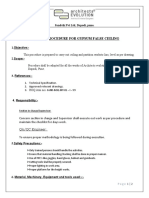 Work Procedure For Gypsum False Ceiling: Sandvik PVT LTD, Dapodi, Pune