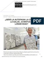 ¿Será La Autofagia La Clave de La Salud, Juventud, Y Longevidad - El Hombre Superior