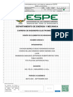 Examen diseño elementos máquinas UFES Latacunga