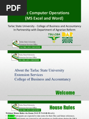 Module on MS Word and Excel Basics