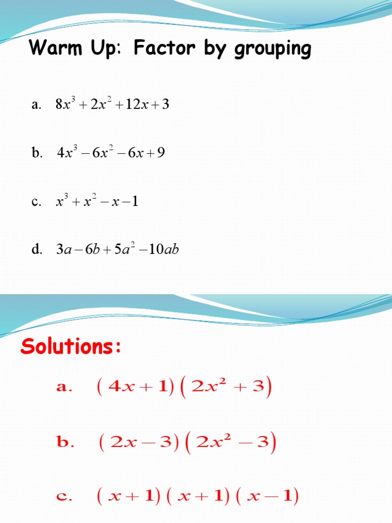 Special Cases - Cubes - Powerpoint | PDF | Factorization | Mathematical ...