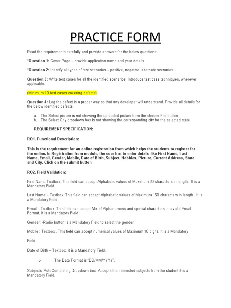 Radio Button Test Case Scenarios | PDF | Databases | Computer Data
