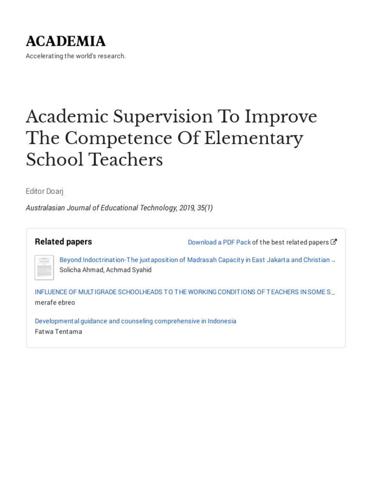 Enhancing Teacher Competence Through Supervision | PDF | Teachers ...