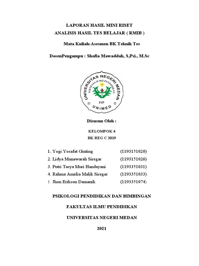 Analisis Hasil Tes Belajar RMIB | PDF