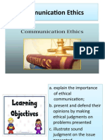 Communication Ethics Communication Ethics