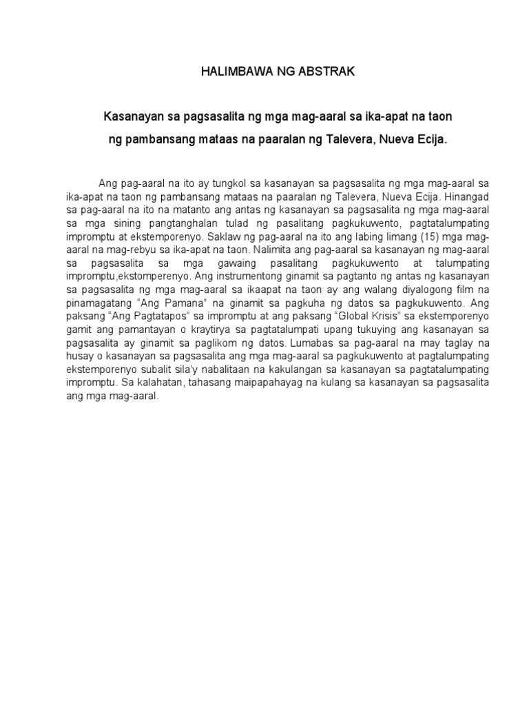 Halimbawa NG Ibat Ibang Uri NG Lagom | PDF