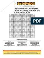 Sopa de Letras de Crecimiento Distribución y Composición de La Población