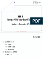 Sesi 5 - Konsep Struktur Dasar Seleksi Kondisi