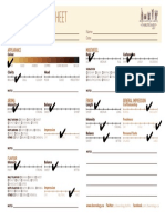 Beer Evaluation Sheet: Appearance Mouthfeel