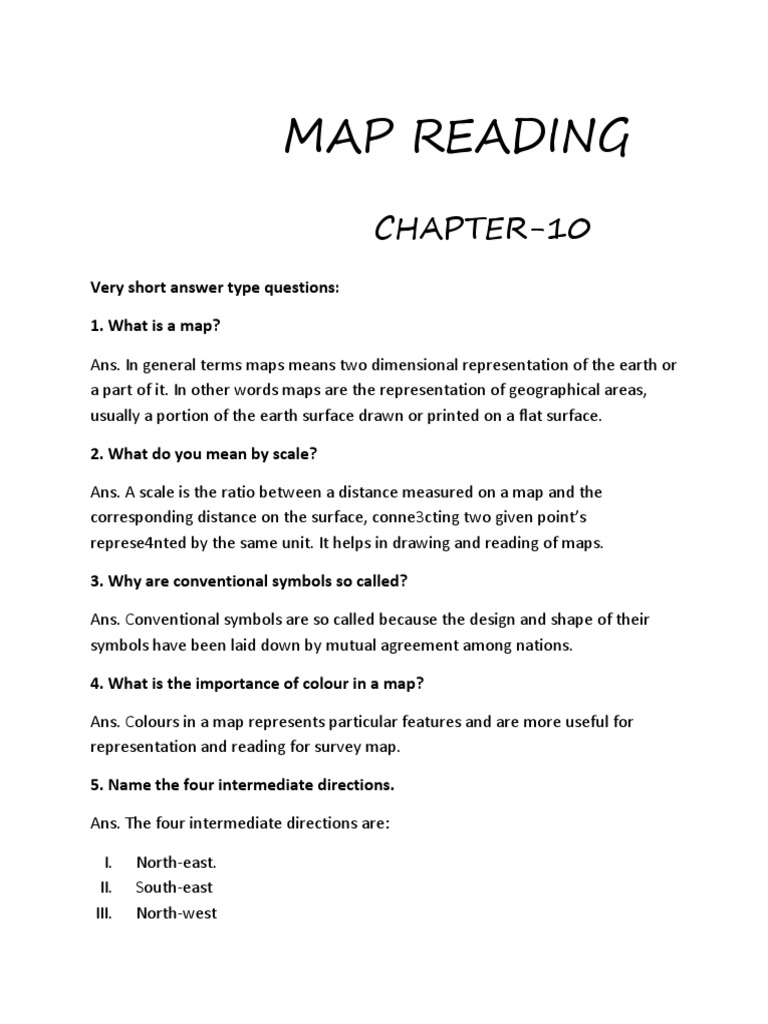 Lesson 10 Map Reading | PDF | Map | Geography