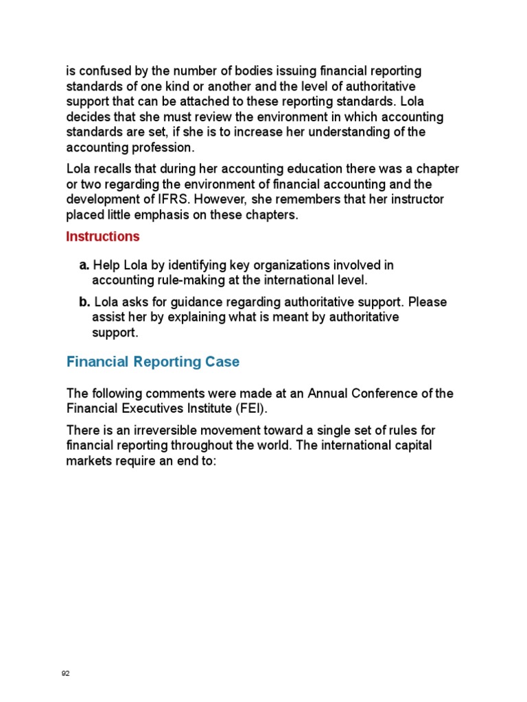 Financial Reporting Case: Instructions | PDF