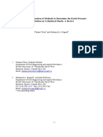 Comparative Evaluation of Methods To Determine The Earth Pressure Distribution On Cylindrical Shafts: A Review