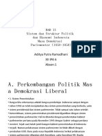 Sistem Politik dan Ekonomi Indonesia Masa Demokrasi Parlementer dan Terpimpin