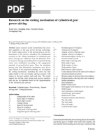 Research On The Cutting Mechanism of Cylindrical Gear Power Skiving