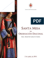 Rito de Ordenación Diaconal - Misal (Sem. Martín Gárate)