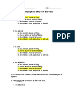 Identify Parts of Speech